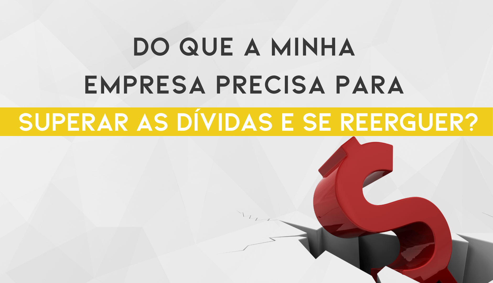 Do Que Minha Empresa Precisa Para Superar As Dívidas E Se Reerguer?